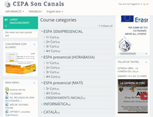 Tablet Screenshot of moodle.cepasoncanals.cat